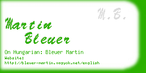 martin bleuer business card
